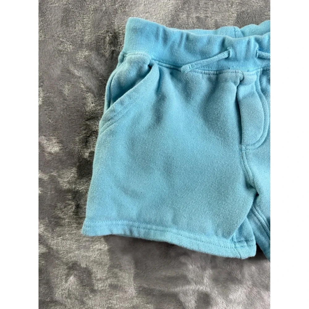 Polo Ralph Lauren Bear Boys Shorts 3T Blue Two Front Pockets Fleece Cotton